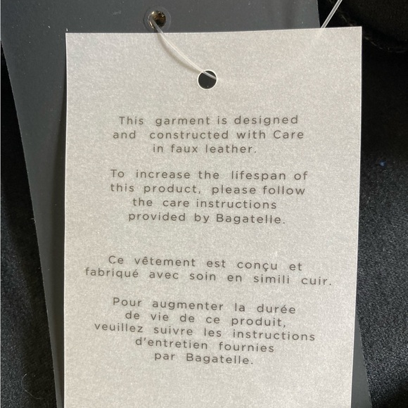 Bagatelle Collection Faux Leather NWT Pants Wide Leg crop Trousers High Rise - Picture 3 of 11